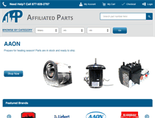 Tablet Screenshot of affiliatedparts.com